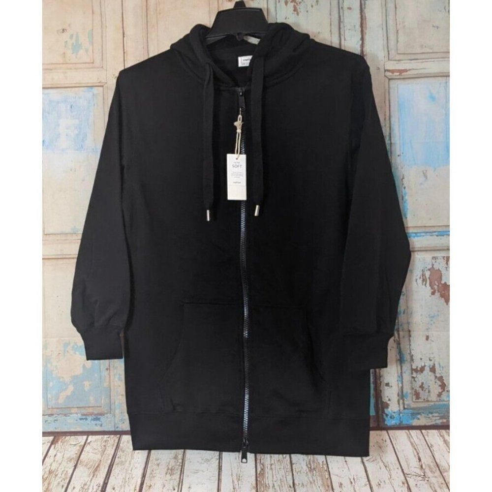 Reflex Mens Size Medium Black Ultra Soft Long Sleeve Full Zip Hoodie Jacket